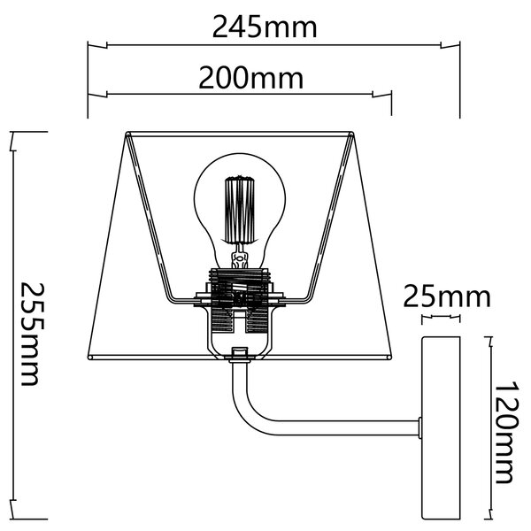Applique da parete JUP Bianco IP20 1 x E27 Aigostar