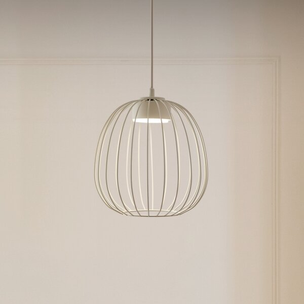 Lampadario a sospensione con cavo OVELLA 1xGX53/10W/230V, diametro 25 cm, crema