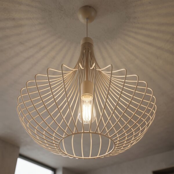 Lampadario sospeso su cavo BALERINA 1xE27/15W/230V beige