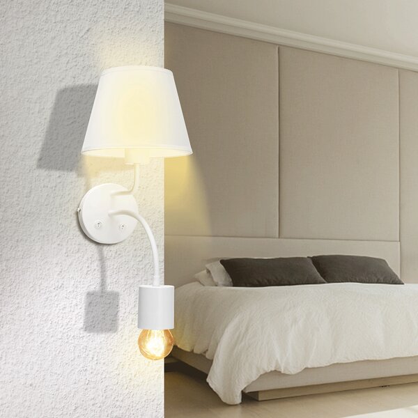 Applique da parete UaD Bianco IP20 1 x GU10 1 x E27 Aigostar