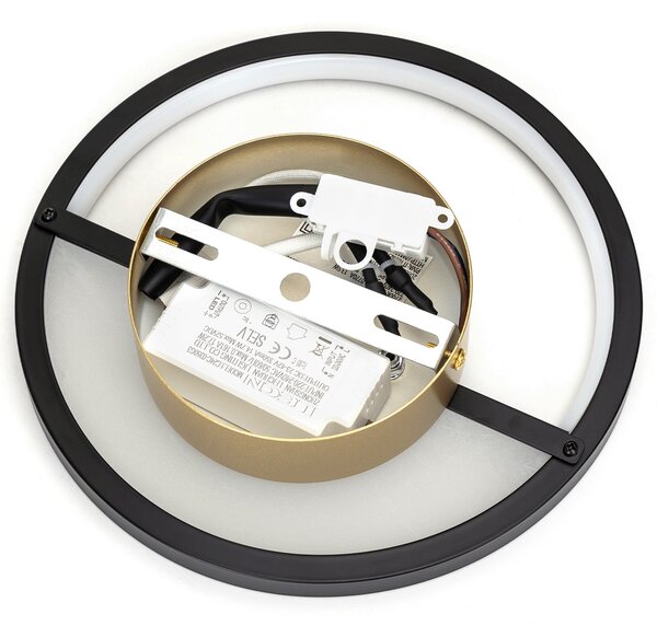 Applique Led da parete Drawn 13,5W Nero IP20 Bianco caldo 2700K Aigostar