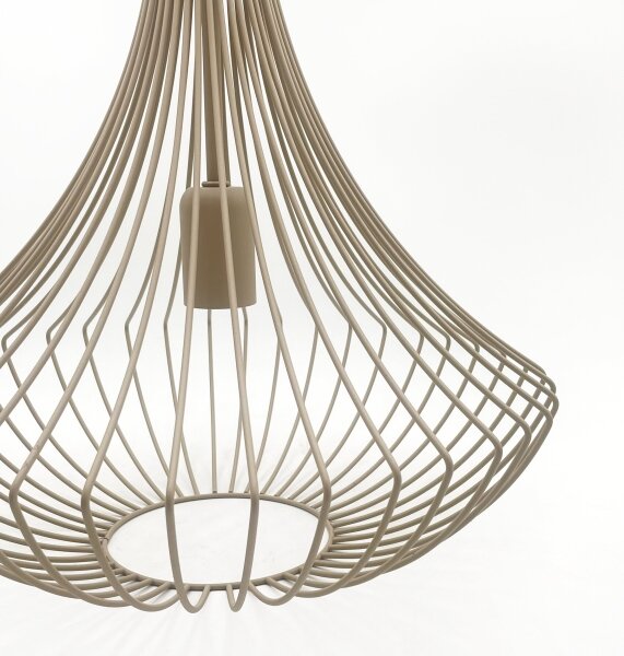 Lampadario sospeso su cavo BALERINA 1xE27/15W/230V beige