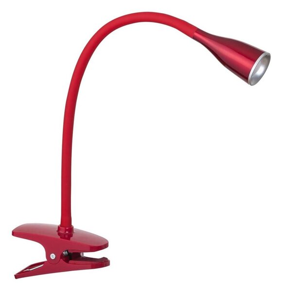Rabalux 4198 - Lampada da tavolo a LED con clip JEFF LED/4,5W/230V rossa