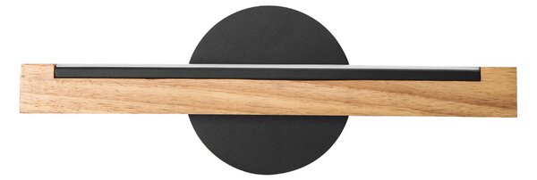 Applique Led da parete Woodden 6,5W Nero IP20 Bianco caldo 2700K Aigostar