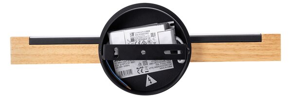 Applique Led da parete Woodden 6,5W Nero IP20 Bianco caldo 2700K Aigostar