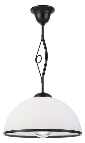 Lampadario a stelo RETRO 1xE27/60W/230V nero/bianco