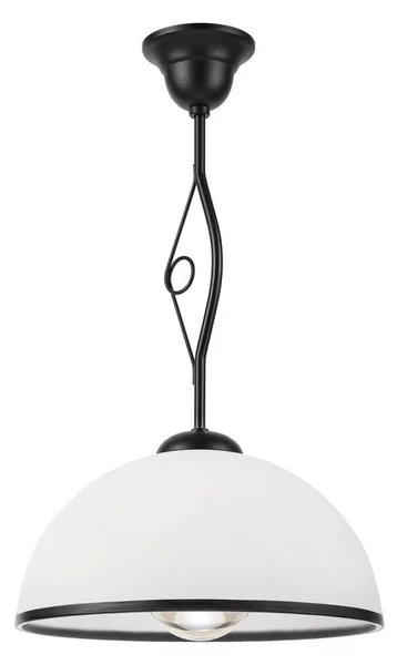 Lampadario a stelo RETRO 1xE27/60W/230V nero/bianco