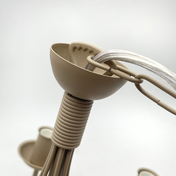 Lampadario a sospensione ANTON con catena 8xE14/60W/230V, beige