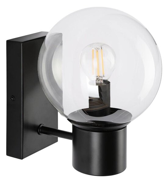 Lampada da parete SFERIO 1xE14/5W/230V nera/trasparente