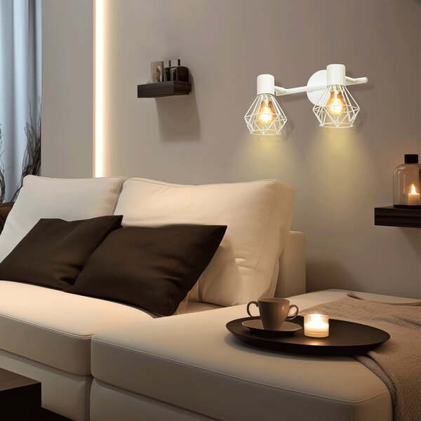 Applique da parete Dimen Bianco 2 x E14 Aigostar