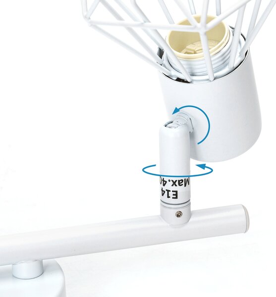 Applique da parete Dimen Bianco 2 x E14 Aigostar