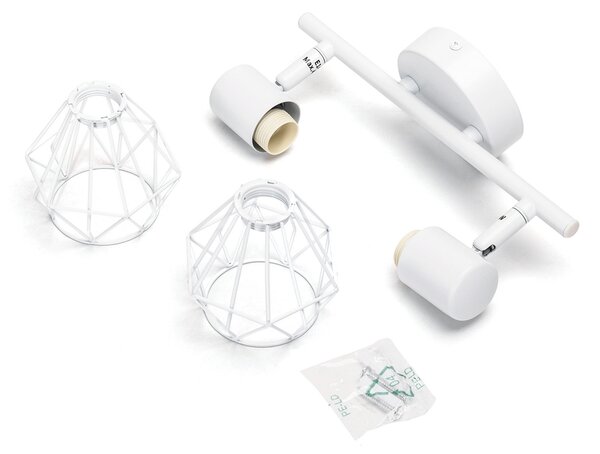 Applique da parete Dimen Bianco 2 x E14 Aigostar