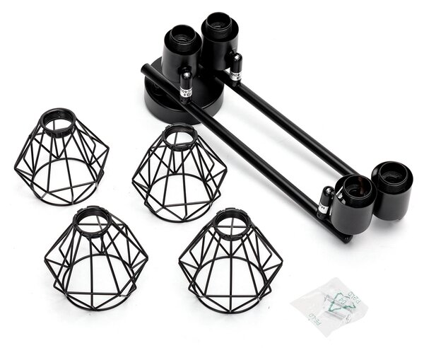 Applique da parete Dimen Nero 4 x E14 Aigostar
