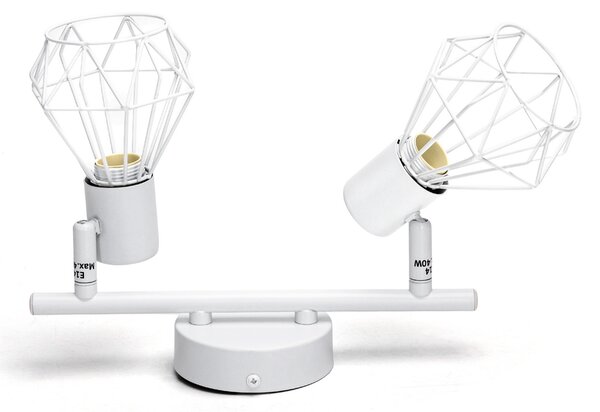 Applique da parete Dimen Bianco 2 x E14 Aigostar