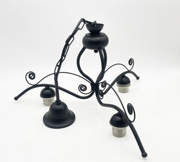 Lampadario a catena RETRO 3xE27/60W/230V nero/bianco