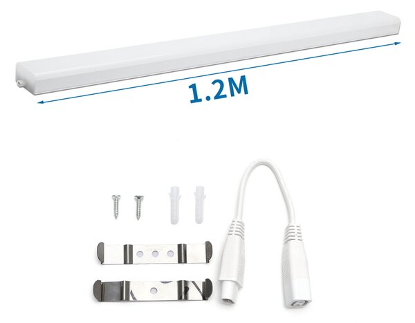 Barra Led Shadowless 24W da 120cm prolungabile Bianco neutro 4000K Aigostar