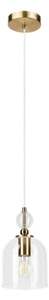 Lampadario a cavo VELARE 1xE27/15W/230V oro/trasparente