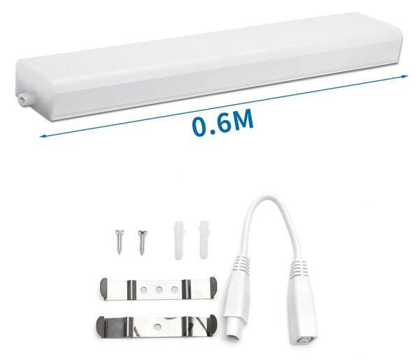 Barra Led Shadowless 12W da 60cm prolungabile Bianco neutro 4000K Aigostar