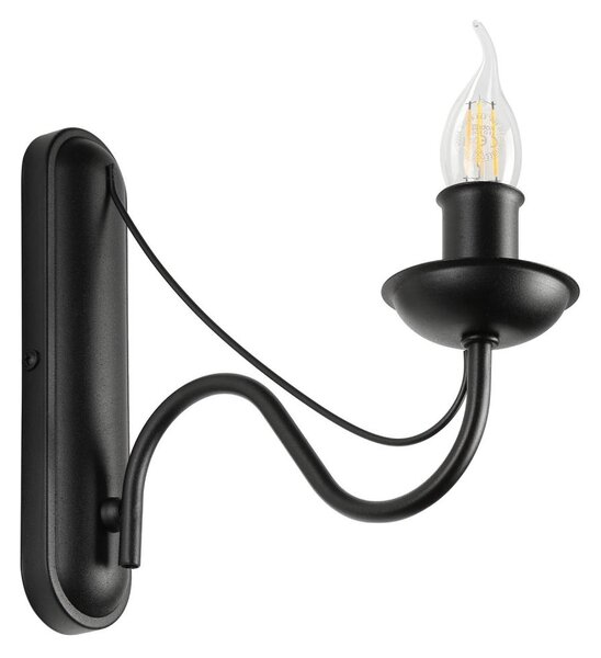 Lampada da parete ANTON 1xE14/60W/230V nera
