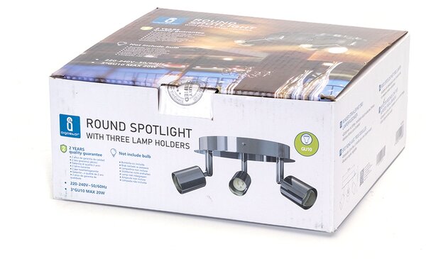 Lampadario da soffitto Tris Alluminio 3 x GU10 Aigostar