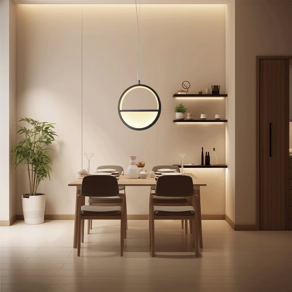 Lampadario Led da soffitto Drawn Nero 13,5W Bianco caldo 2700K Aigostar