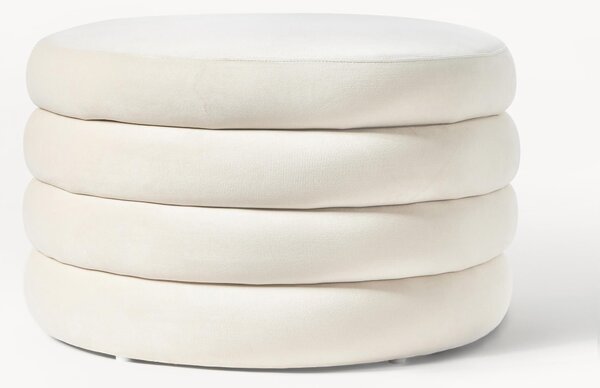 Pouf imbottito XL in velluto con vano contenitore Alto