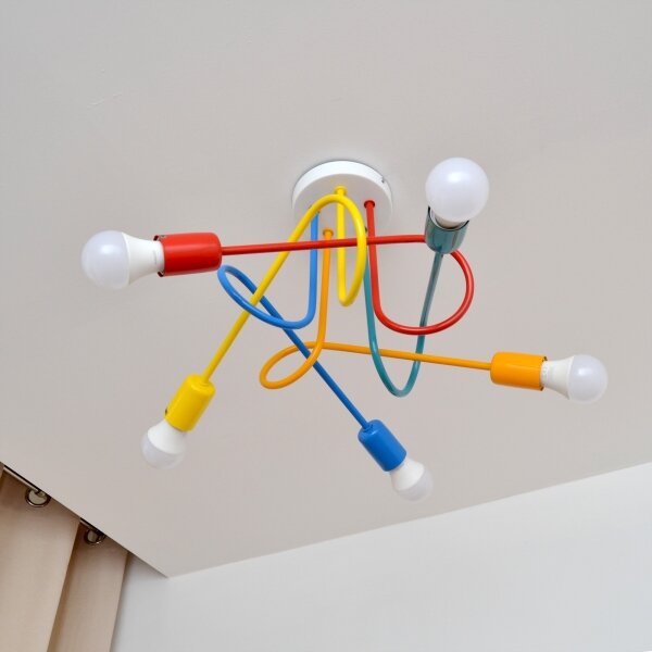 Lampadario LED da soffitto per bambini OXFORD 5xE27/15W/230V