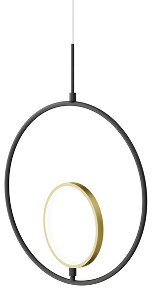 Lampadario Led da soffitto Ring Nero 15W Bianco caldo 2700K Aigostar