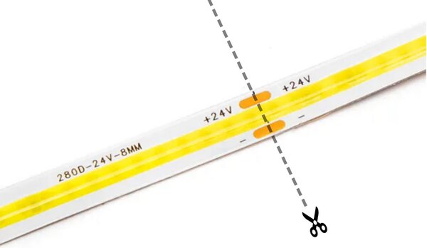 Striscia Led 24V 36W COB 5 metri IP20 Bianco caldo 3000K Aigostar