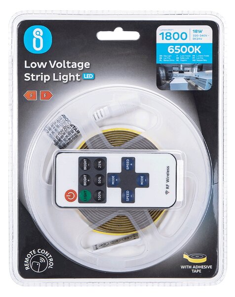 Striscia Led 24V 18W COB 2 metri IP20 Bianco freddo 6500K Aigostar
