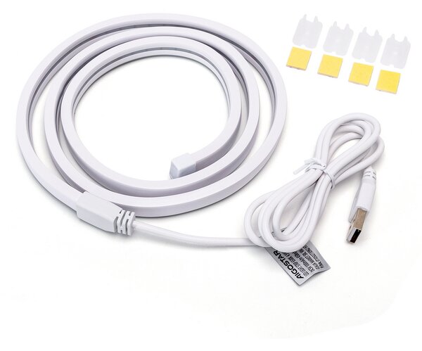 Striscia Led flessibile Neon Flex modellabile 5V 4,9W 1 metro IP65 Bianco caldo 3000K Aigostar