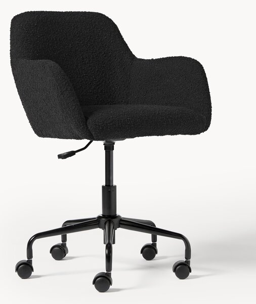 Sedia da scrivania in bouclé Lucie