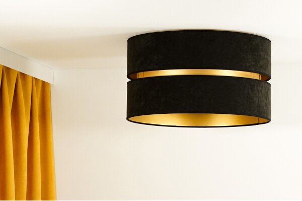 Duolla - Plafoniera DUO 1xE27/40W/230V diametro 40 cm nero/oro