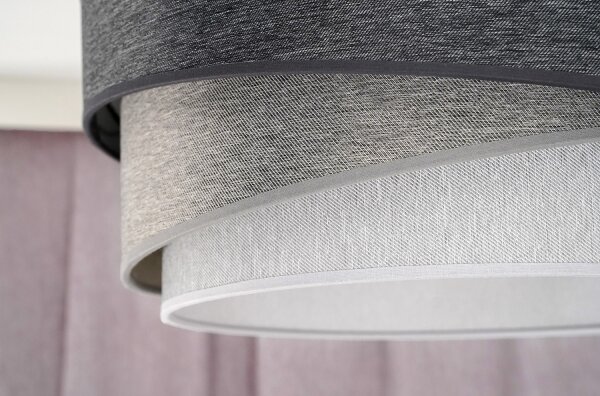 Duolla - Lampadario a sospensione con filo KOBO 1xE27/15W/230V diametro 45 cm antracite/grigio/bianco