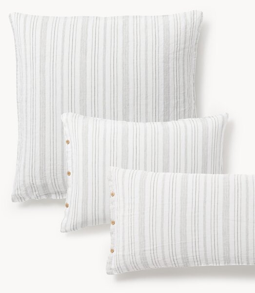 Federa in lino lavato a righe Telma