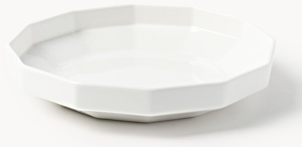 Set di 4 piatti fondi in porcellana Angoli