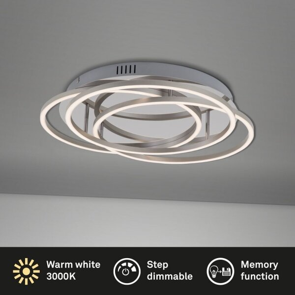 Briloner - Plafoniera LED dimmerabile FRAMES LED/60W/230V cromo lucido