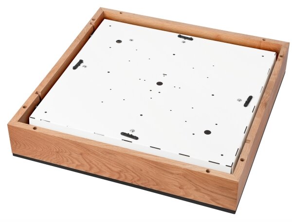 Plafoniera OAK SQUARE 4xE27/15W/230V 48x48 cm quercia/nero
