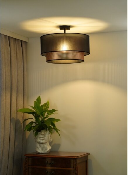 Duolla - Lampadario a plafone COPPER SHINY 1xE27/15W/230V diametro 45 cm marrone/rame