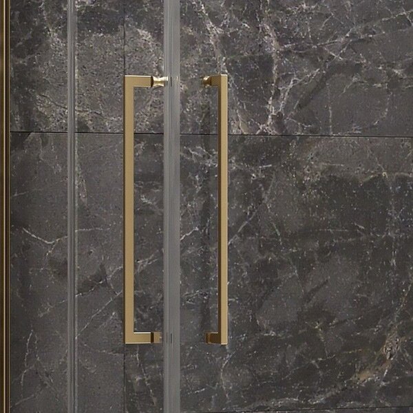 Kamalu cabina doccia 70x130 oro satinato doppio battente | kt1000g