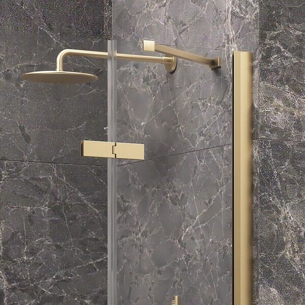 Kamalu cabina doccia 70x130 oro satinato doppio battente | kt1000g