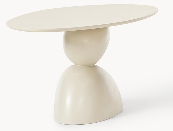 Tavolo ovale beige Sahra, 180 x 90 cm