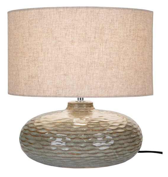 Lampada da tavolo in ceramica kaki con paralume in tessuto (altezza 44 cm) Oldham - House Nordic