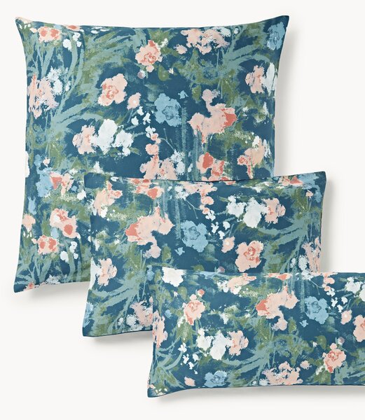 Federa in raso di cotone floreale Anthea