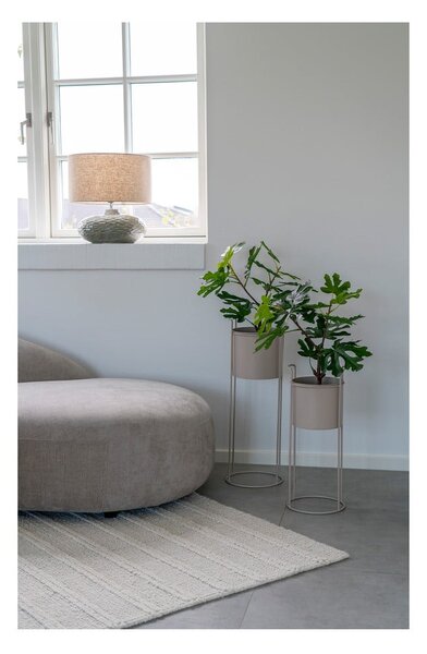 Lampada da tavolo in ceramica kaki con paralume in tessuto (altezza 44 cm) Oldham - House Nordic