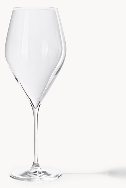 Set di 4 bicchieri da vino rosso in cristallo Silvio