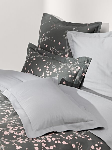 Copripiumino in raso di cotone con stampa floreale Sakura
