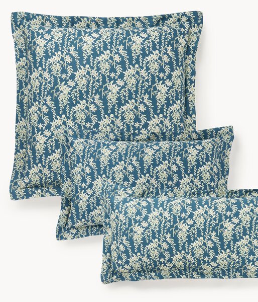 Federa in raso di cotone con stampa floreale Leticia