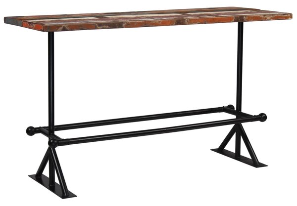 Tavolino da Bar Massello di Recupero Multicolore 180x70x107 cm