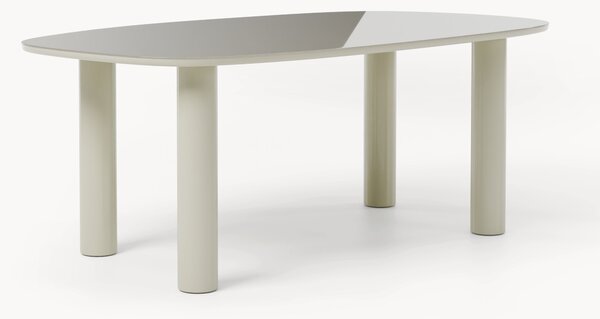 Tavolo organico con piano in vetro Beni, 200 x 110 cm
